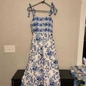 Francesca's Collections Blue and White Floral Dress